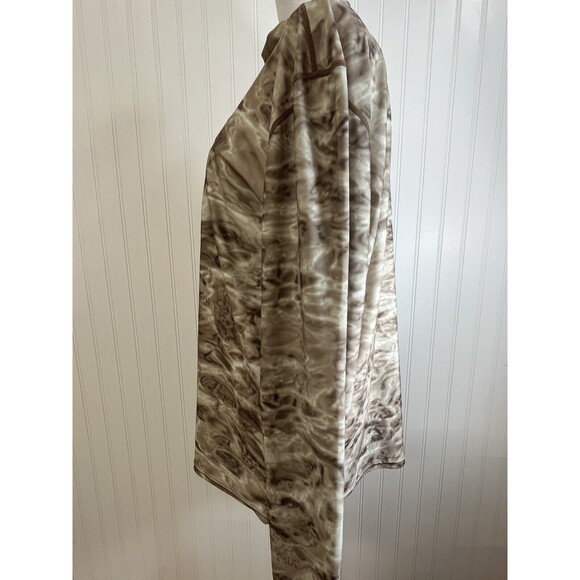 Aquawear Camo Long Sleeve Fishing/Outdoor short. 1/4 Zip Front W/ Pocket.Sz Lg. - Picture 4 of 12
